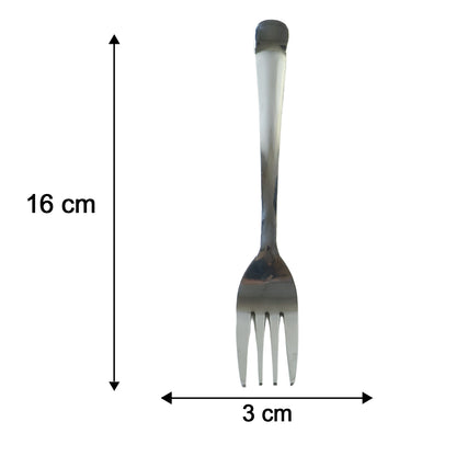 Apex Stainless Steel Dinner Fork Set with Long Handle for Dining (6 Pc)