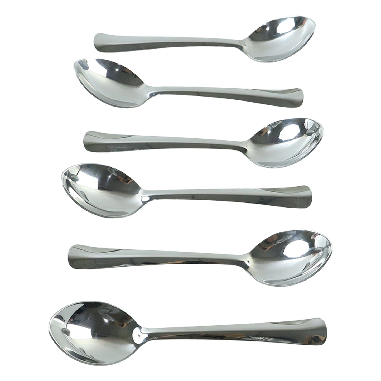 Apex Stainless Steel Baby Feeding Spoon Set with Round Bowl Tip (6 Pc)