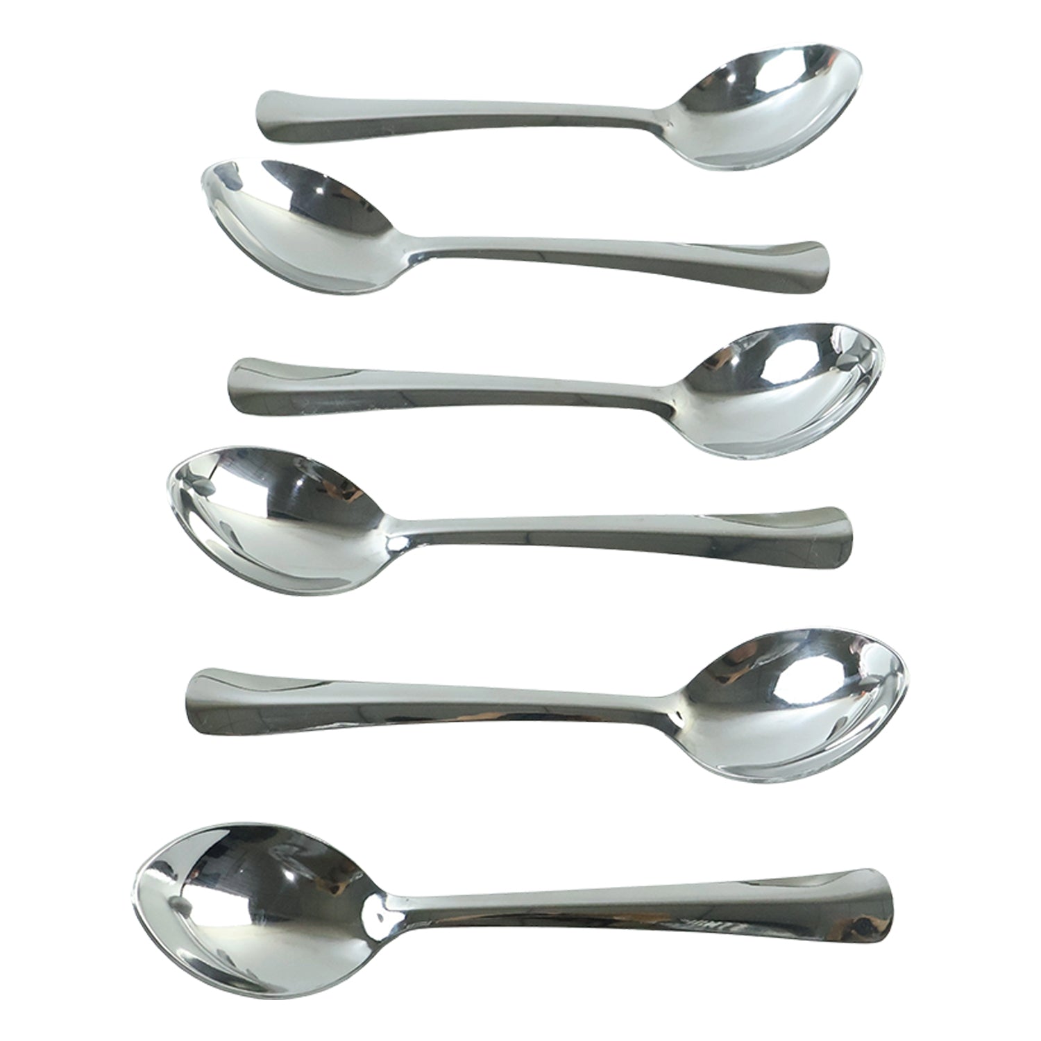 Apex Stainless Steel Baby Feeding Spoon Set with Round Bowl Tip (6 Pc)