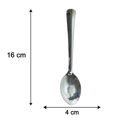 Apex Stainless Steel Baby Feeding Spoon Set with Round Bowl Tip (6 Pc)