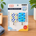 Cute Cartoon Adhesive Hooks for Home Kitchen, Bathroom, Bedroom Wall (2 Pc Set)