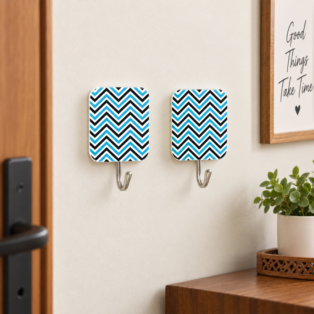 Self Adhesive Cartoon Wall Hooks for Home Doors and Wardrobes (2 Pc)