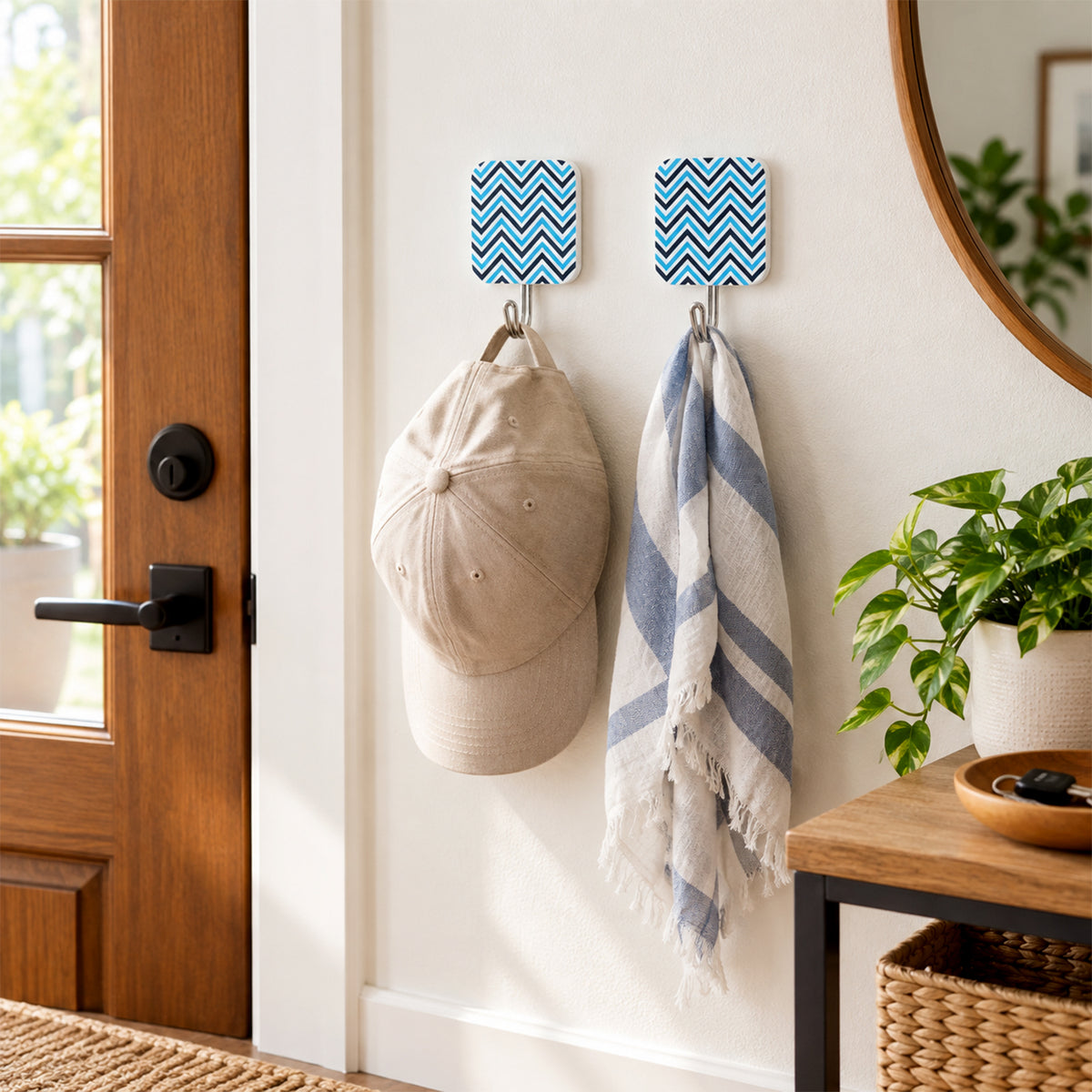 Self Adhesive Cartoon Wall Hooks for Home Doors and Wardrobes (2 Pc)
