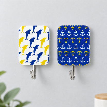 Cartoon Adhesive Wall Hooks for Home Drill Free Wall and Door (2 Pc)