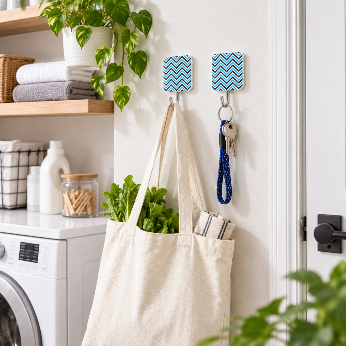 Self Adhesive Cartoon Wall Hooks for Home Doors and Wardrobes (2 Pc)
