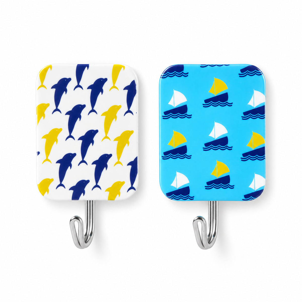 Cute Cartoon Adhesive Hooks for Home Kitchen, Bathroom, Bedroom Wall (2 Pc Set)