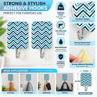 Self Adhesive Cartoon Wall Hooks for Home Doors and Wardrobes (2 Pc)