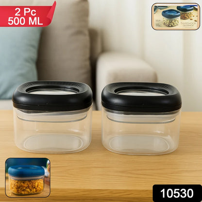 Twist Lock Airtight Storage Containers – 500ml Set of 2