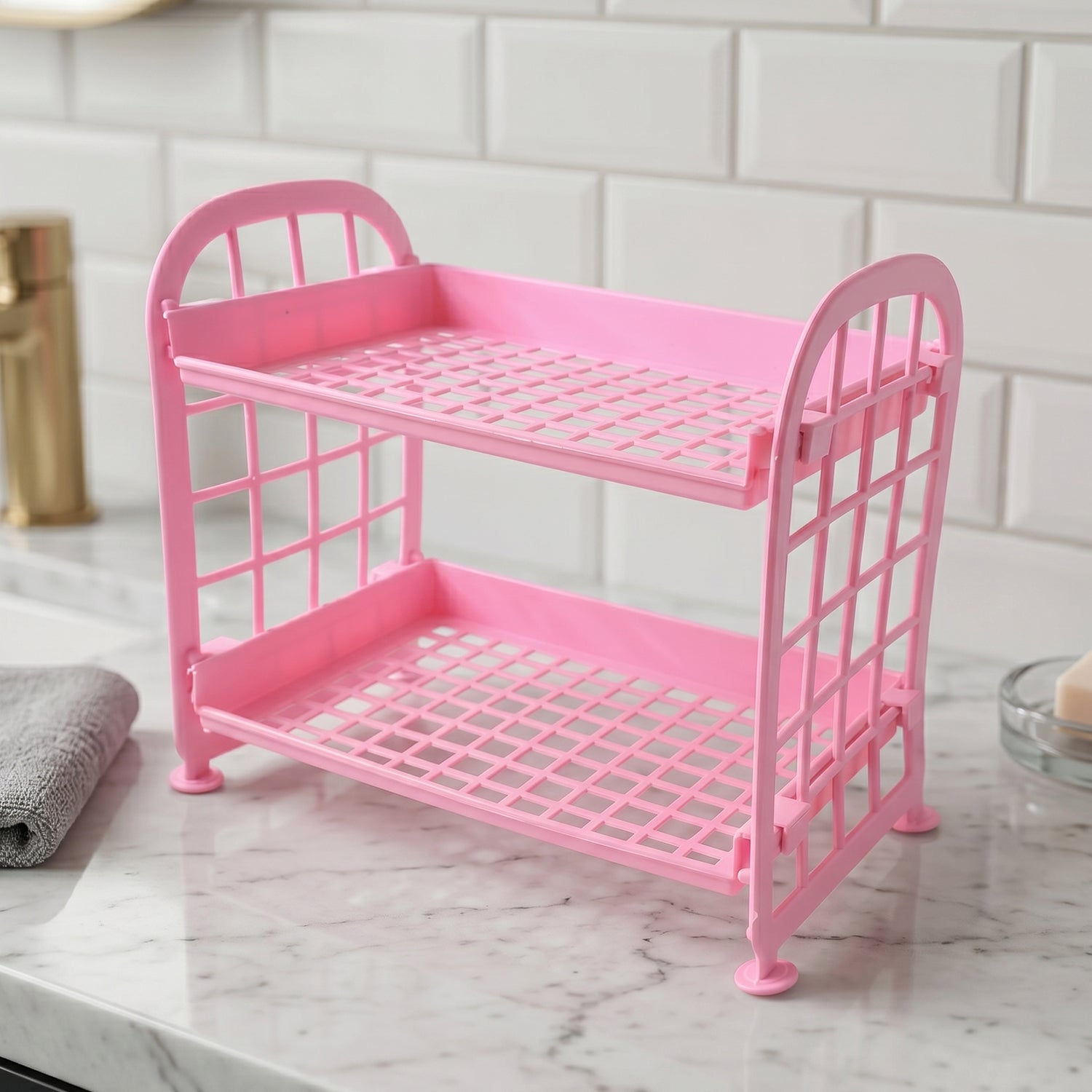 Plastic shelf space saving