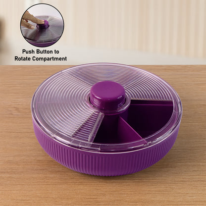 Supermom Multipurpose Round Rotating Dry Fruit & Snack Storage Container (1 Pc)