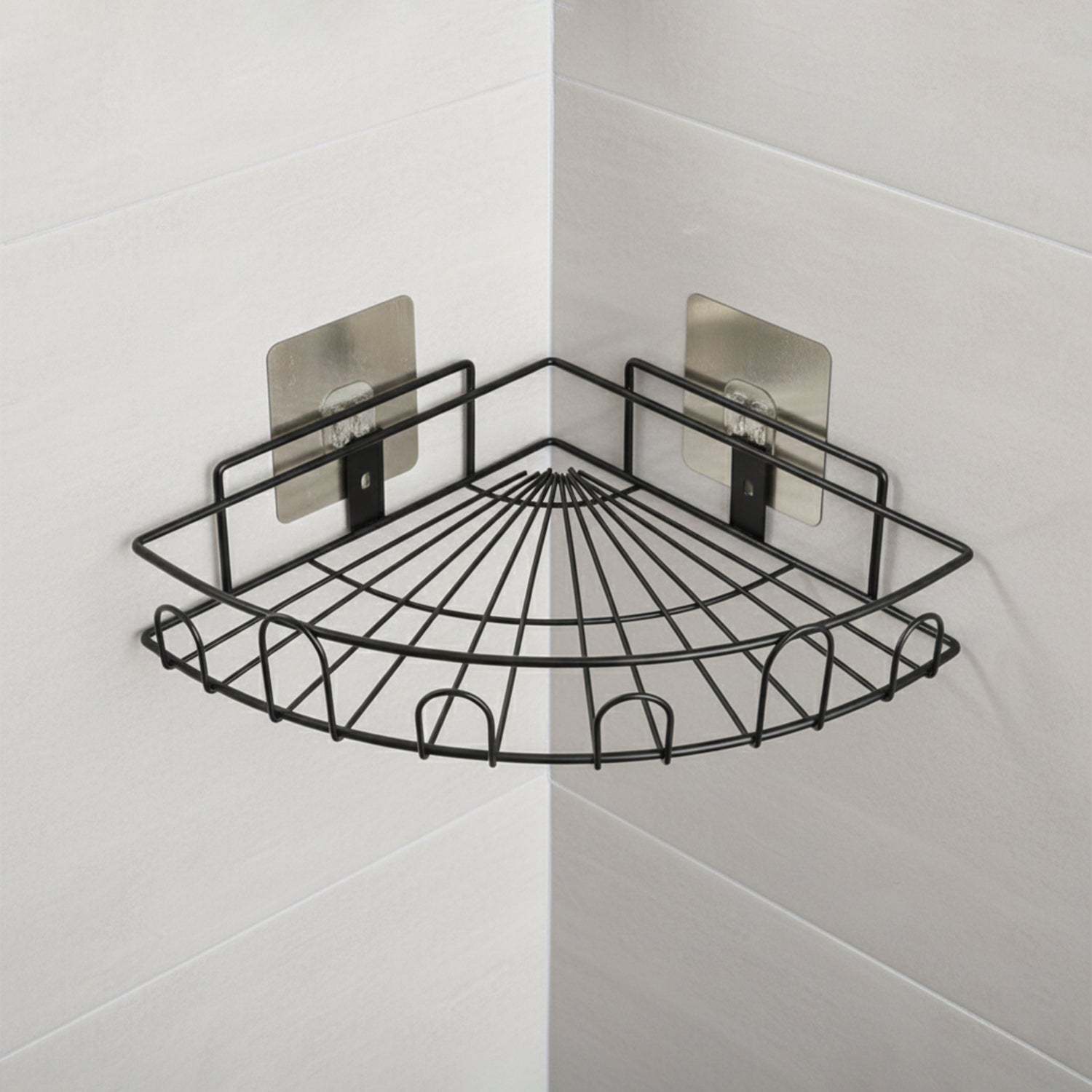 Wall-Mounted Corner Bathroom Storage Rack (1 Pc)