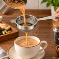 Apex Stainless Steel Tea Strainer with Long Handle, Fine Mesh Chai Chalni (1 Pc)