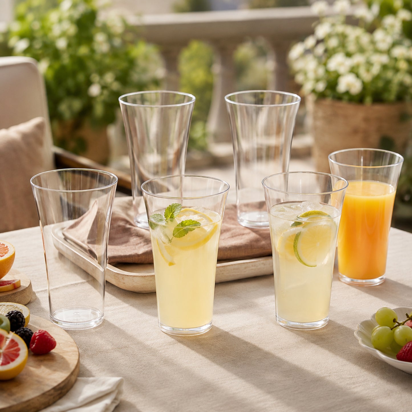 Plastic Juicy Glasses Set – 300ml Unbreakable | Serve Stellar