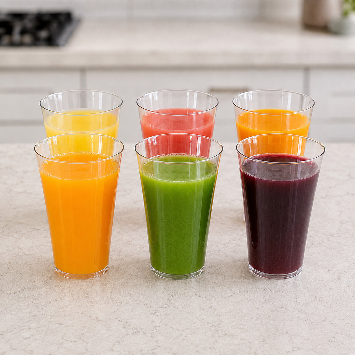 Plastic Juicy Glasses Set – 300ml Unbreakable | Serve Stellar