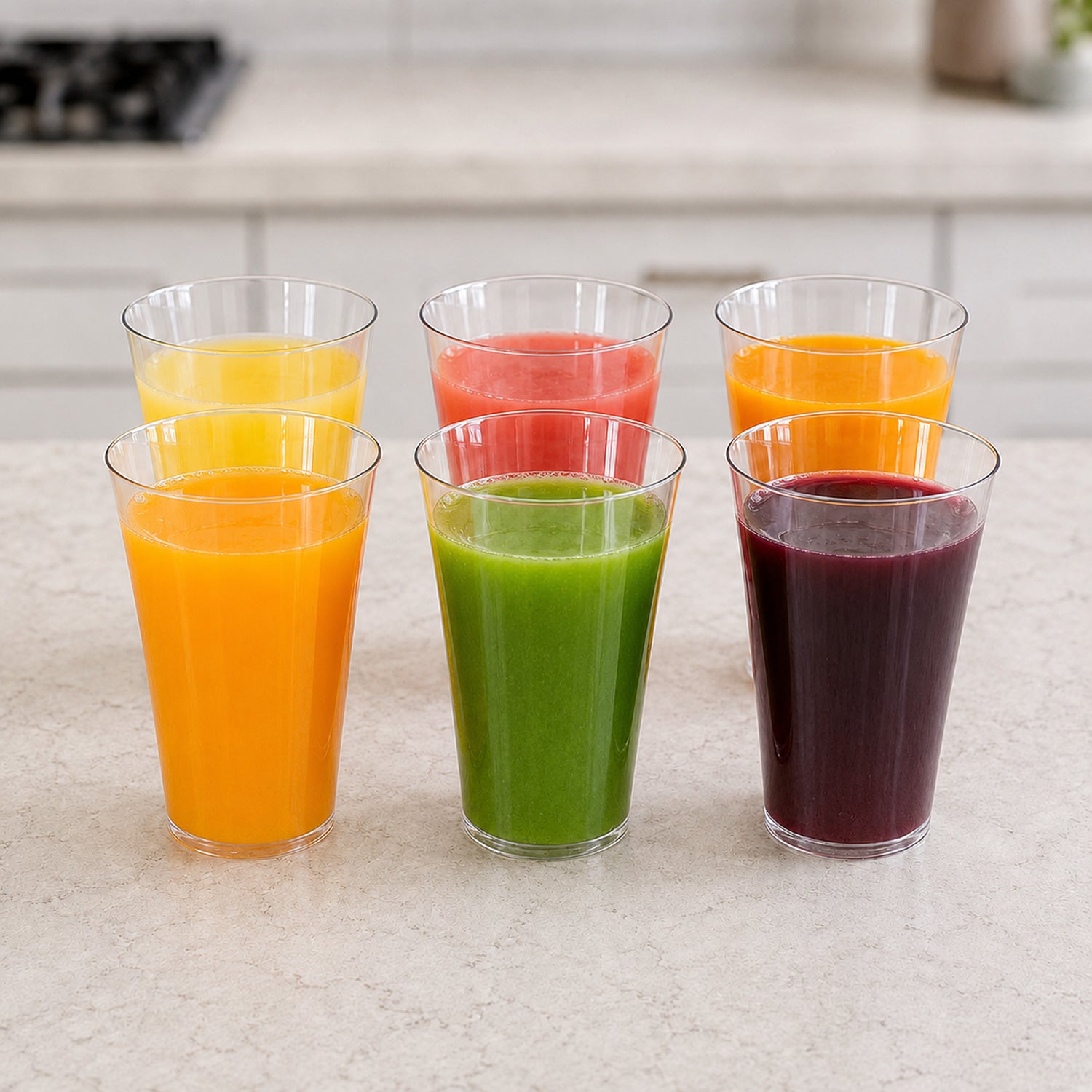 Plastic Juicy Glasses Set – 300ml Unbreakable | Serve Stellar