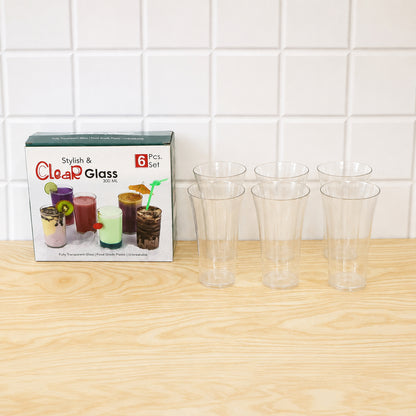 Plastic Juicy Glasses Set – 300ml Unbreakable | Serve Stellar
