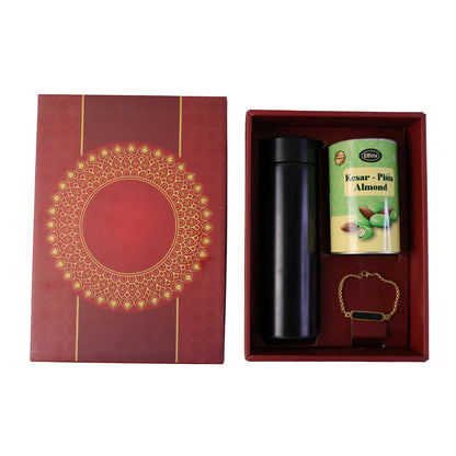Raksha Bandhan gift combo with bottle and rakhi