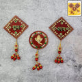 Shubh Labh Ganesh Wall Hanging Set – Auspicious 3-Piece Decor