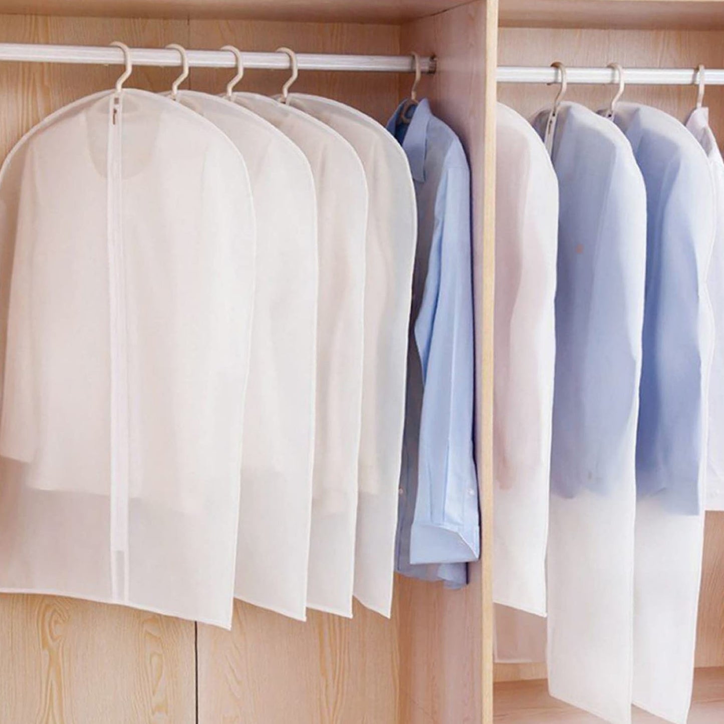 Transparent Garment Cover Bag (120 × 58 cm, 1 Pc)