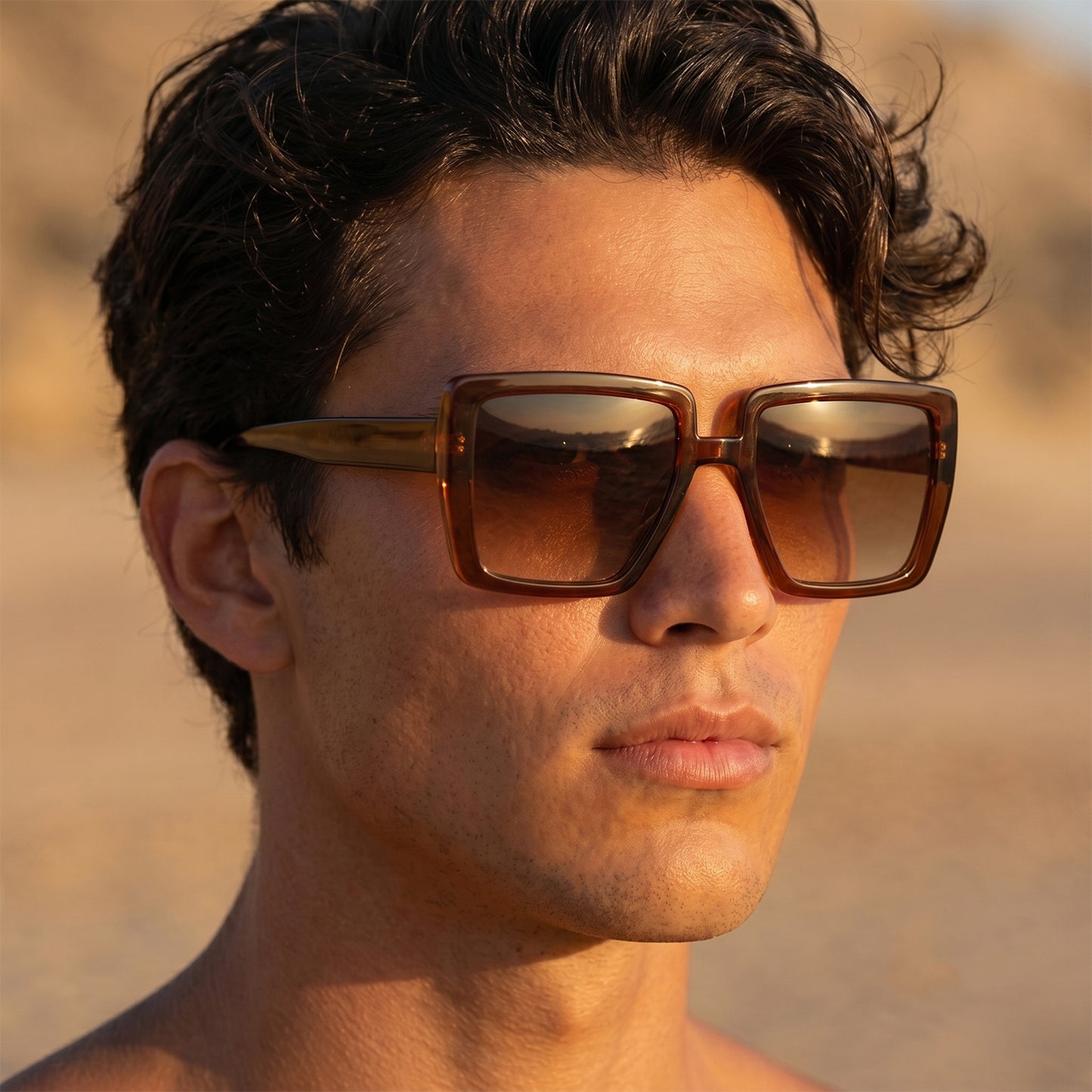 Stylish Oversized Square Sunglasses for Men and Women Mix Design (1 Pc)