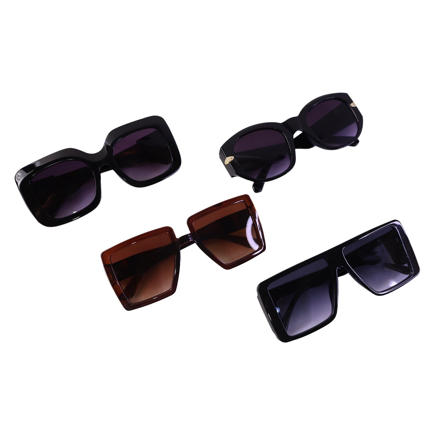 Stylish Oversized Square Sunglasses for Men and Women Mix Design (1 Pc)