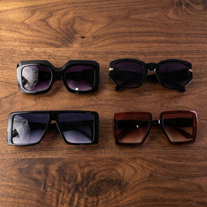 Stylish Oversized Square Sunglasses for Men and Women Mix Design (1 Pc)