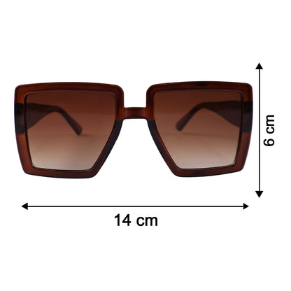 Stylish Oversized Square Sunglasses for Men and Women Mix Design (1 Pc)