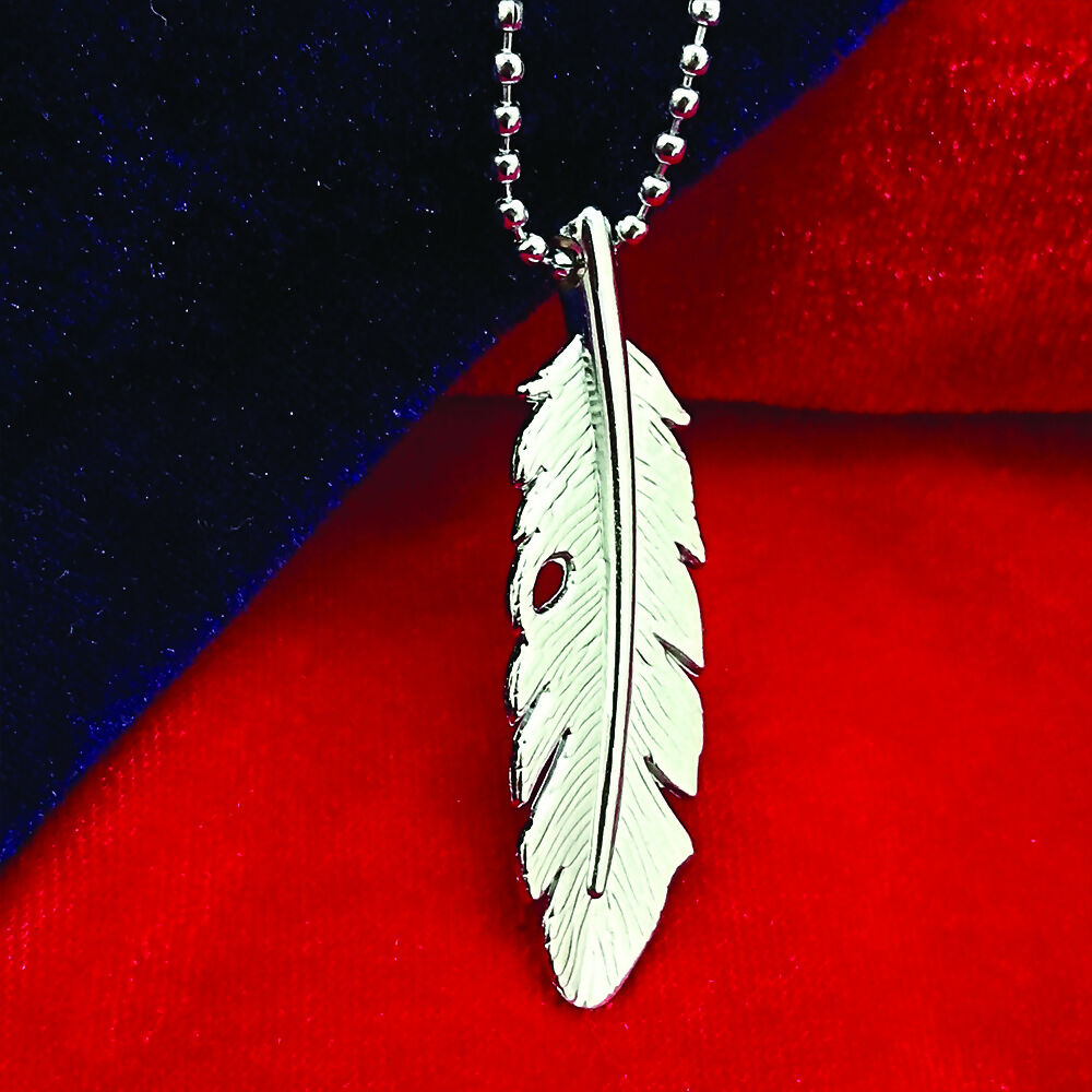 Trendy Feather Chain Pendent for Mens