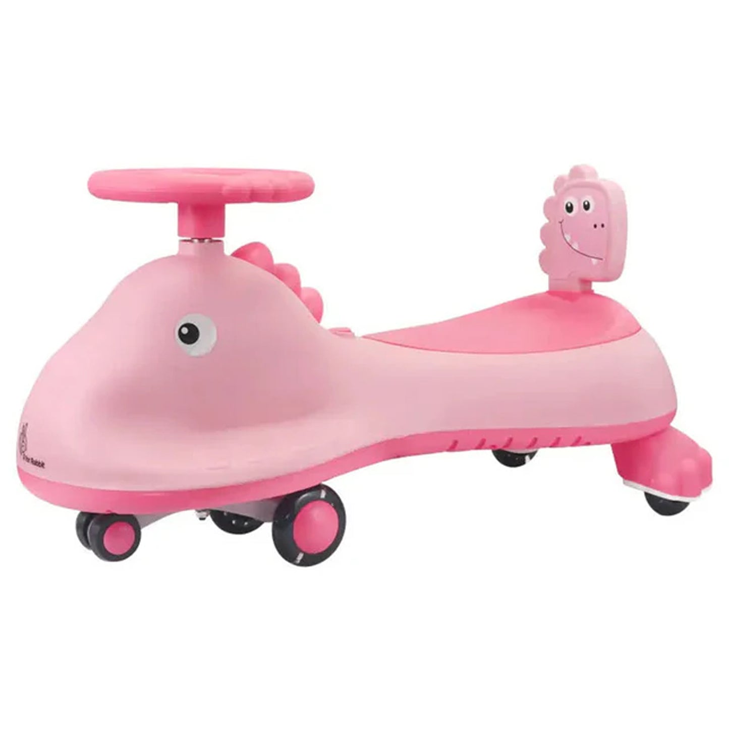 Kids Swing Car Ride On Toy with Music, Pink Shark Design Magic Twist Car (1 Pc)
