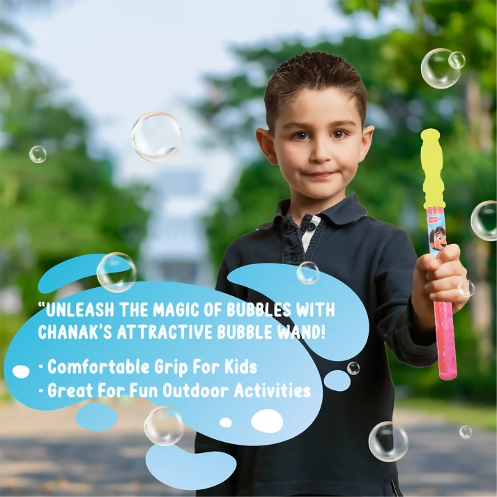 Set of 24 colorful bubble sticks perfect for kids' outdoor activities.