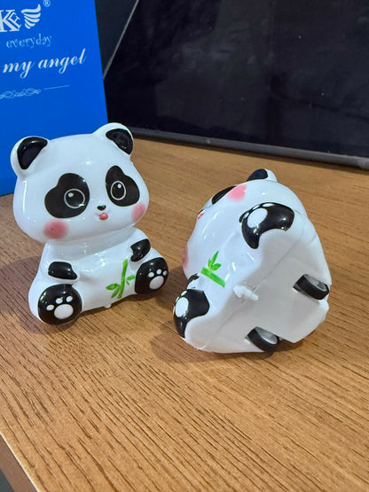 Cute Panda Pull Back Toy Car for Kids Fun Mini Cartoon Toy