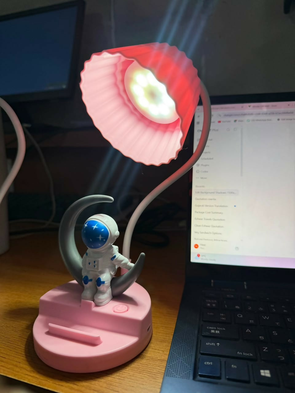 Astronaut 3 Mode Desk Lamp with Mobile Holder & Pencil Sharpener