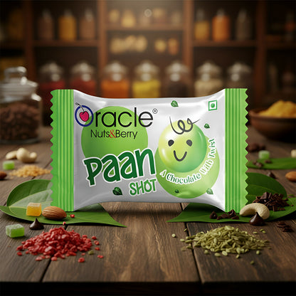 Oracle Paan Shots, Sweet Aromatic Soft Paan-Flavoured Chocolate Candy Pack (60 Pieces/540Gm)