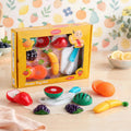 Chanak Fruit Cutting Toys with Knife and Chopping Board Fruit Toy Set for Kids