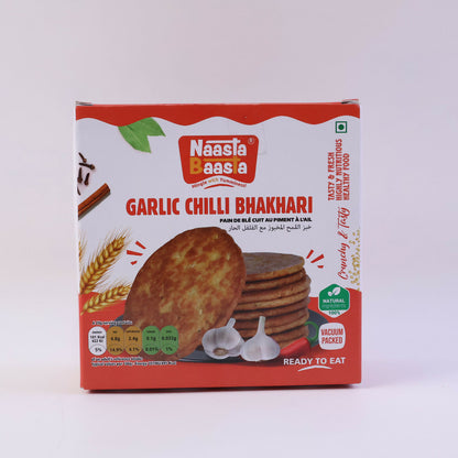 Naasta Baasta Garlic Chilli Bhakhari Ready-to-Eat Crispy Wheat Snack (200 Gm)
