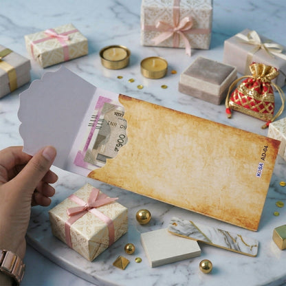 Premium Peacock Design Wedding Money Envelope Gift Cover Pack of 10 Pieces