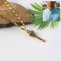 Golden Hanuman Gada Pendant – Lightweight Devotional Jewelry