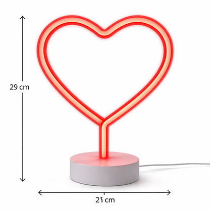 Heart Shape Neon LED Lamp | Romantic Night Light | Valentine Gift Decor