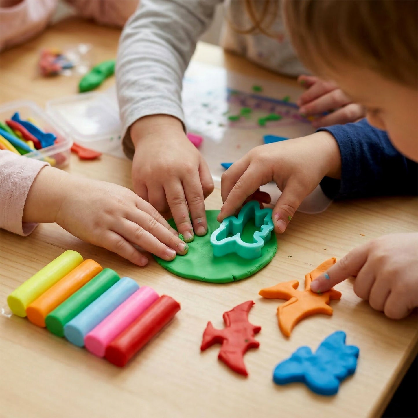 Bright vibrant clay colors in the Nara modelling clay set