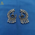 Oxidized Silver Jhumka Earrings – Elegant Ghungroo Danglers