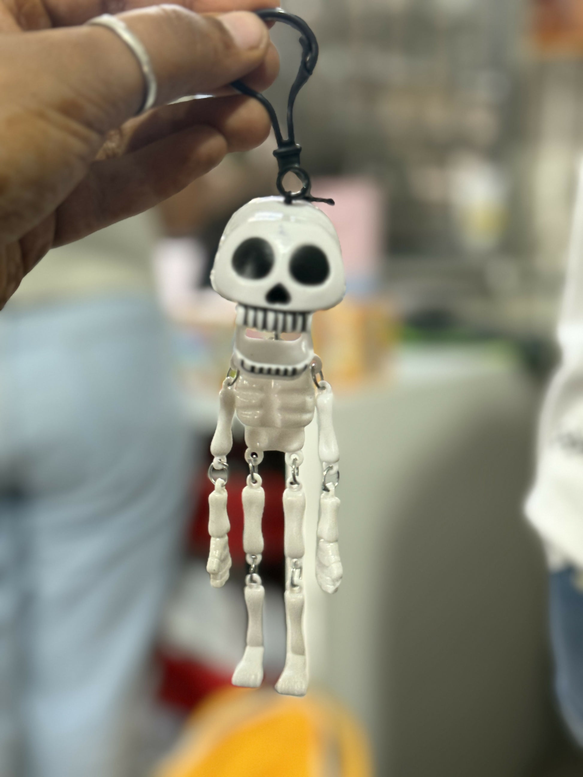 Mini Skeleton Keychain with Movable Joints Hanging Pendant