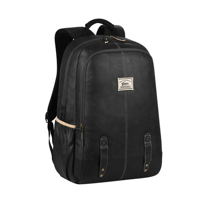 GEAR Laptop Back Pack Classic Faux Leather Black