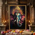 Ganesha Wall Art – Modern 3D Abstract Decor with Sparkling Finish