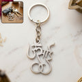 Om Sai Stainless Steel Keychain | Shirdi Sai Baba Devotional Metal Key Ring for Men & Women