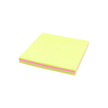 Aerotix 3x3 Inch Neon Sticky Note Pad 75mm Self Adhesive Re-Stick Memo Notes for Office