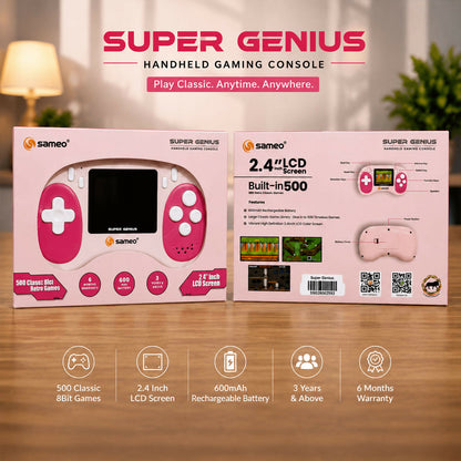 Sameo Super Genius Handheld Console | 500+ Retro Games | 2.4