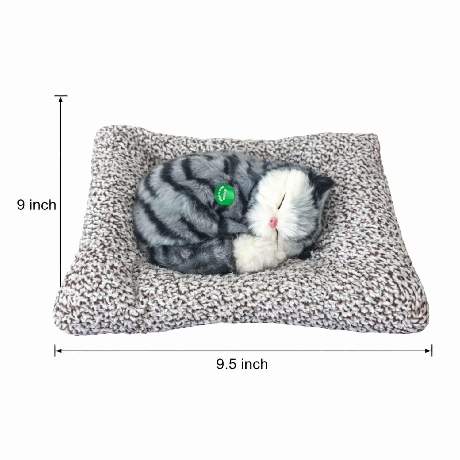 Sleeping Cat Plush Toy with Cushion for Car Dashboard, Home Decor Showpiece