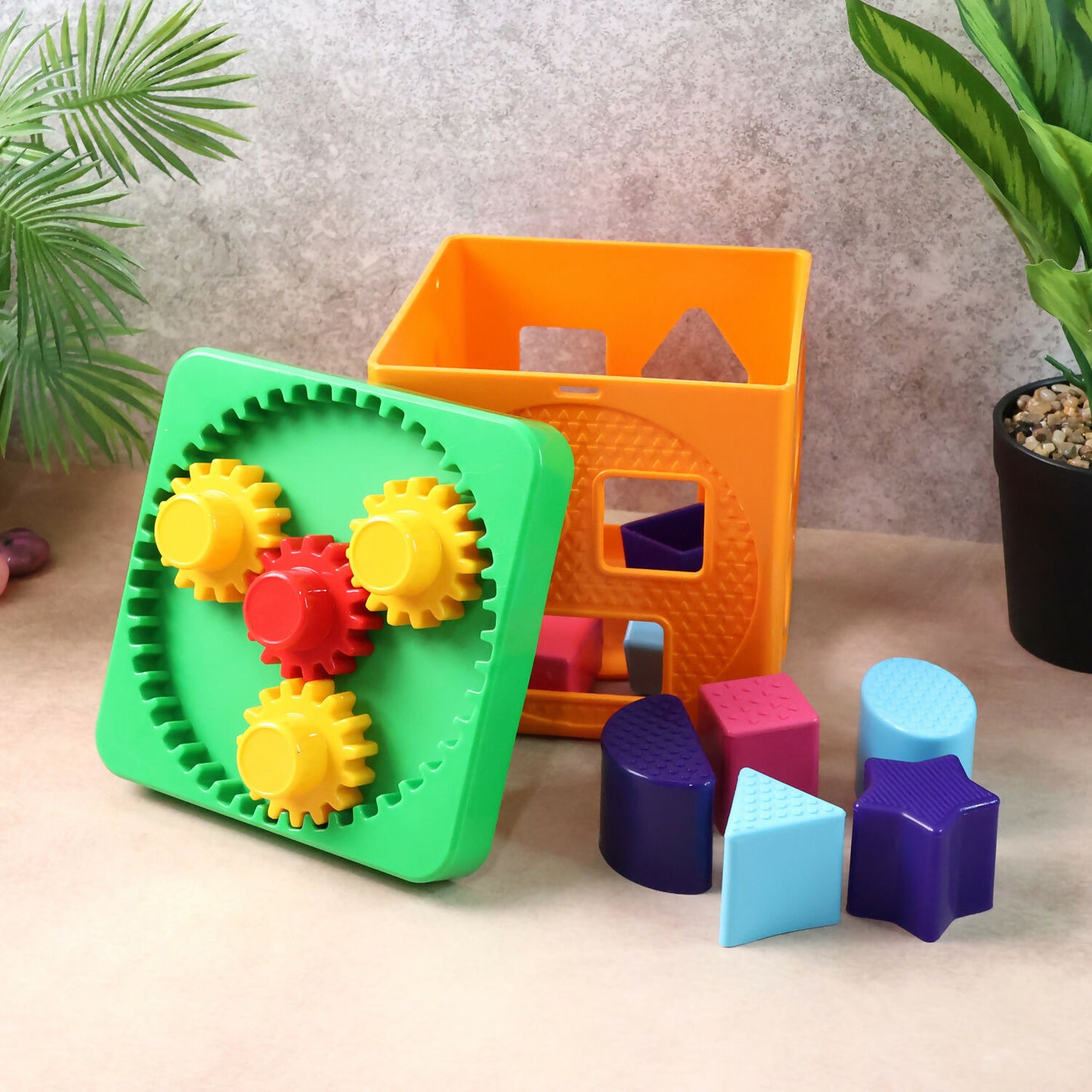 Funskool Giggles Shape Sorter Gear Box – Spin, Match & Learn Activity Toy for Toddlers