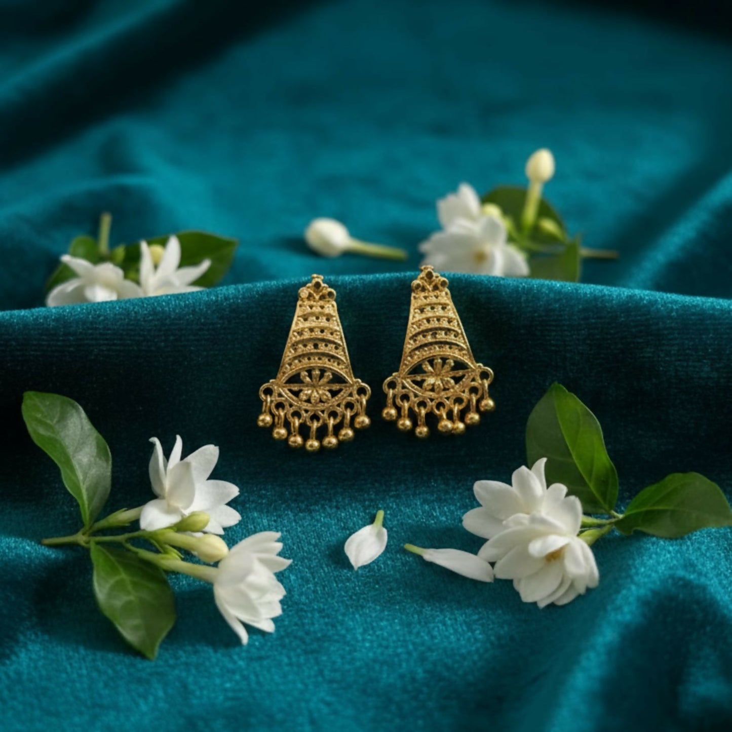 Royal Ethnic Gold Plated Jhumka | Fancy & Stylish Earrings