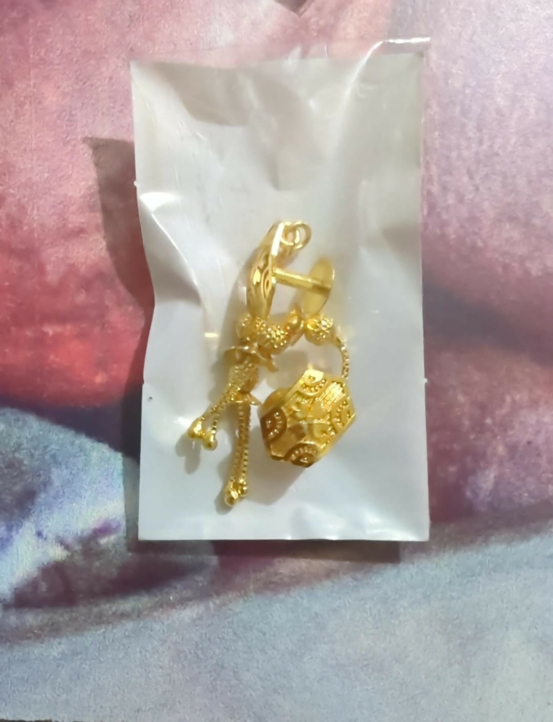 Long Chain Beads Golden Earrings for Women & Girls – Traditional Fancy Jewellery Gift